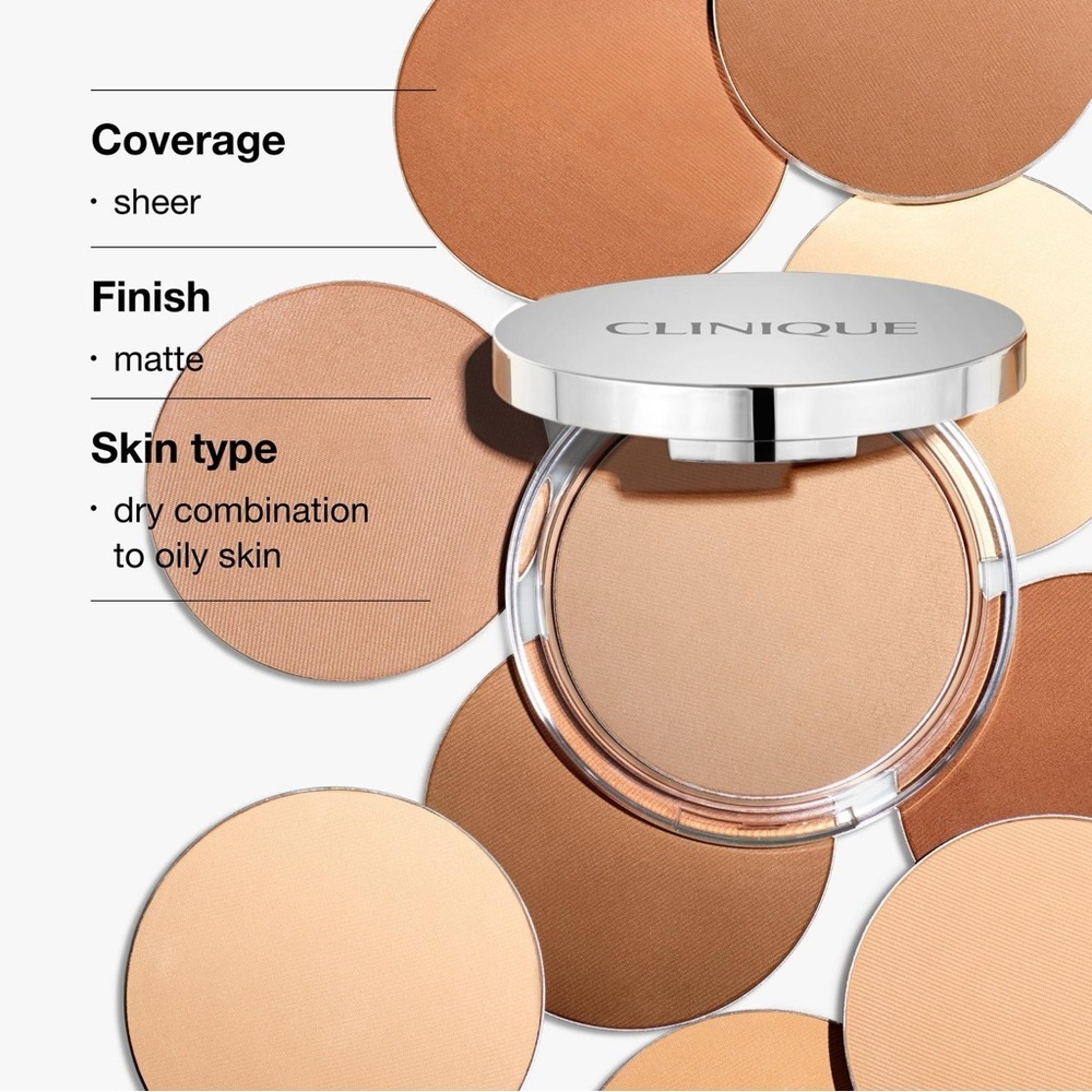 NEW Clinique Stay-Matte Sheer Pressed Powder Foundation in - 01 Stay Buff (VF) - Picture 4 of 11